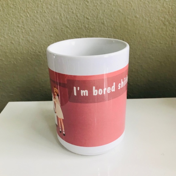 Retro Mug “ I’m Bored Shitless!! “ BluntCard - Humorous - Ceramic - Picture 5 of 10